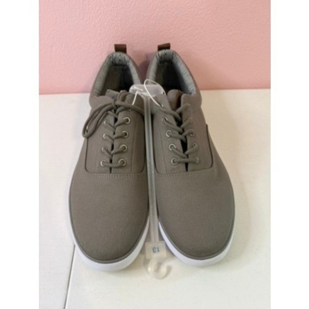 Goodfellow & Co Maxwell Men Gray Canvas Lace Up Sneakers Size 13 NEW